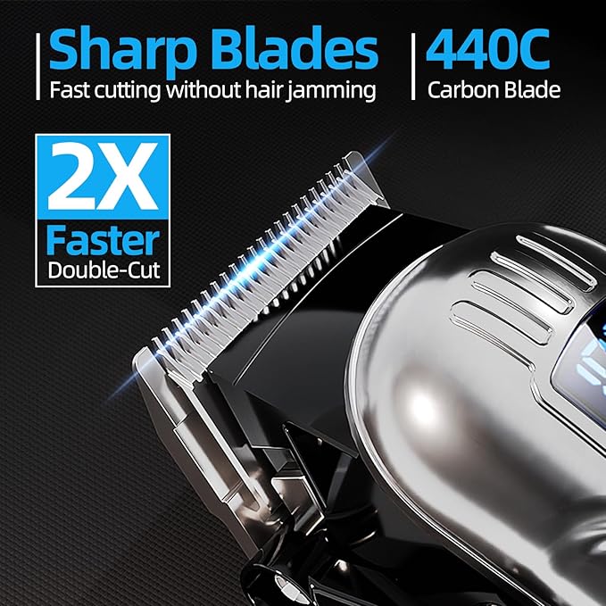 Hair Clippers for Men&Women Professional, Low Noise Cordless Hair Cutting Kit with 10 Color Combs, LED Display, Men Gifts, 5H Beard Trimmer Barber Hair Clippers Set with Scissors,Cape