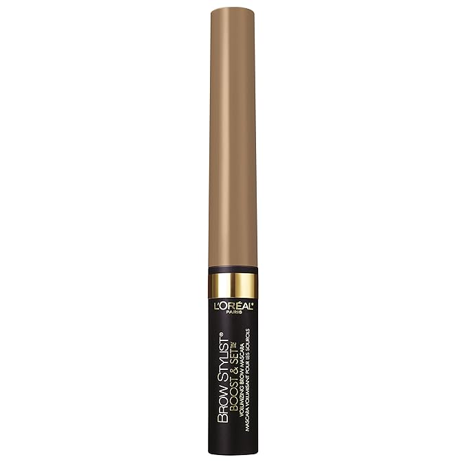L'Oreal Paris Cosmetics Brow Stylist Boost and Set Brow Mascara, Blonde, 1 Tube
