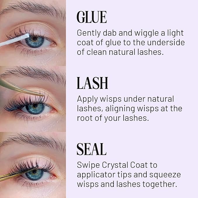 Lilac St - Volume Lashes - Dense & Dramatic Look - Tightly Packed Clusters - Reusable - Vegan & Cruelty Free - 16 mm