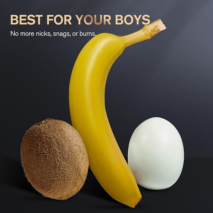 Manscape Electric Body Hair Trimmer - IPX7 Waterproof Ball Trimmer for Men with LED Light, Wet/Dry Groomer, USB-C Rechargeable, Travel Bag Included - Men's Pubic, Groin and Body Shaver