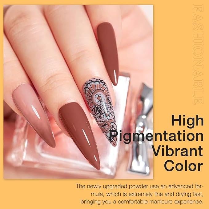 REDNEE 33pcs Dip Powder Nail Kit 24 Colors Nude Gray Series Dip Manicure Kit with Dipping Powder System Liquid Set and Essential Manicure Tools for French Nail Art Design Home DIY RE83