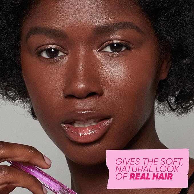 Kosas Brow Pop - Longwear Eyebrow Makeup, Dual-Sided Defining Pencil with Castor Oil for Soft, Natural Look of Real Hair - Black