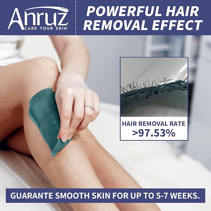 Waxing Kit for Women Men - Wax Kit for Hair Removal with Silicone Bowl,4 Bags Hard Wax Beads and 30 Applicator Sticks - at Home Use Wax Warmer for Full Body,Bikini,Eyebrow,Face, Sensitive Skin