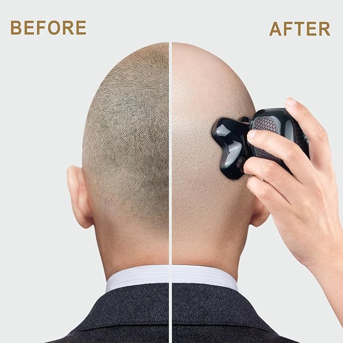 Upgrade Magnetic Head Shavers for Bald Men, Cordless & Comfort 5-in-1 Electric Razor - IPX7 Waterproof Wet/Dry Mens Grooming Kit - Easy Use Palm Shaver for a Smooth Bald Shave