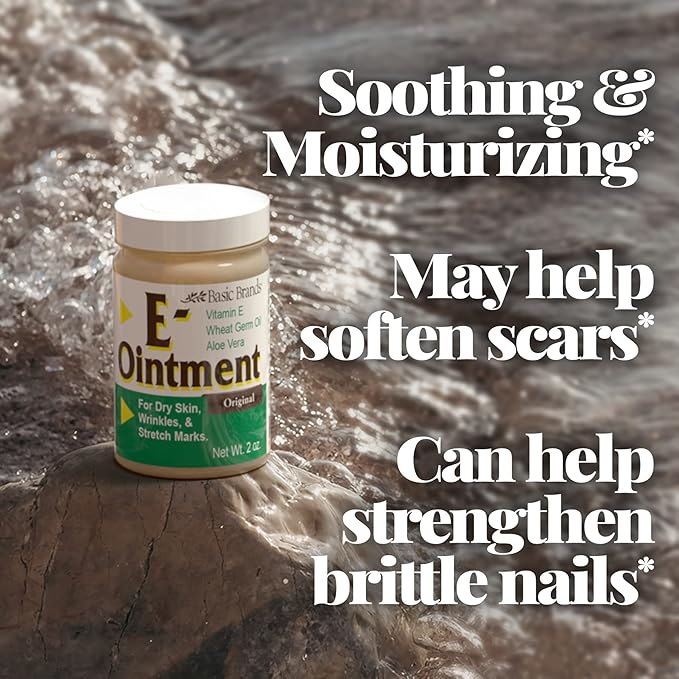 Vitamin E Ointment - 2 oz - Moisture Enhancing - Can Help Reduce Appearance of Scars, Stretch Marks, Fine Lines & Wrinkles - 6-Pack