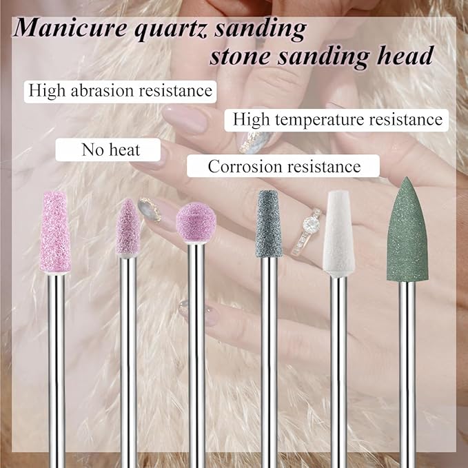 30 Pcs Nail Drill Bits Set with Stylish Nail Drill Bit Holder and Sanding Bands for Nail Drill,Professional Diamond Ceramic Nail Drill Bit for Electric Nail Drill Machines with 2/32" Interface