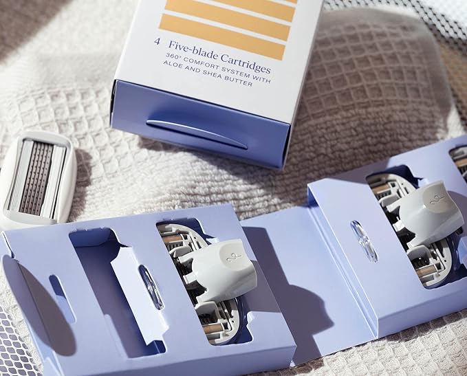 margaret Flamingo 5-blade Razor Replacement Blade Cartridge (8 Cartridges), 8 Count (Pack of 1)