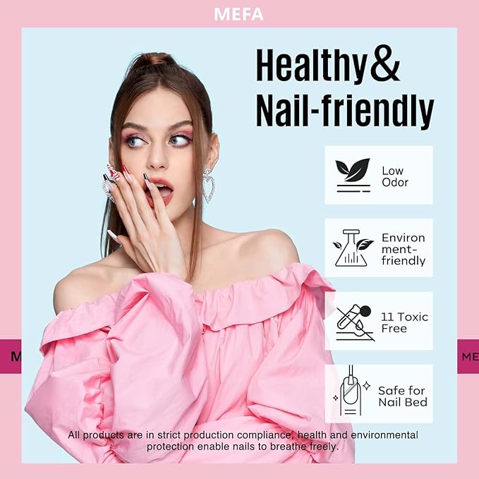 MEFA Glitter Gel Nail Polish Set, 23 Pcs Burgundy Red Green Gel Polish Set Pink Glitter Gold Nail Polish Blue Gold Sparkle Nail Polish Gel Manicure Soak Off Salon Gifts for Women