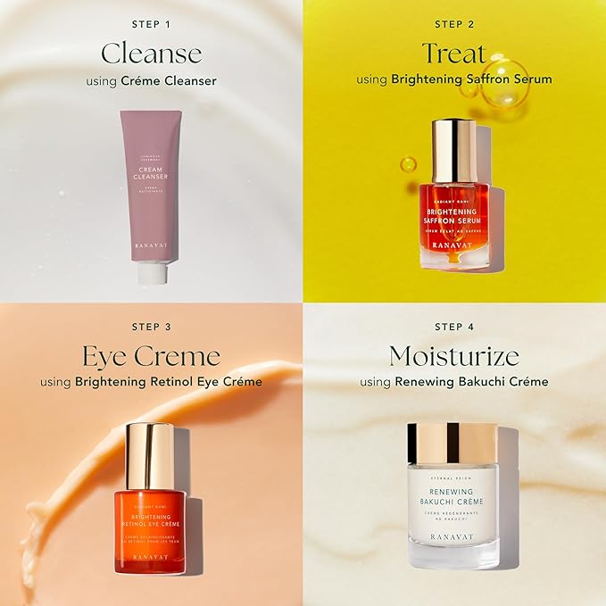 RANAVAT Brightening Saffron Face Serum - Discoloration Correcting Facial Serum, Dark Spot Corrector, Vitamin C Alternative & Hyperpigmentation Treatment - Leaves Skin with a Healthy Glow (0.17 oz)