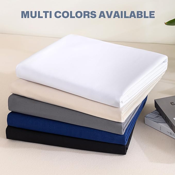 Lavisun Flat Sheets Only 2 Pack, Hotel Quality Twin Flat Sheets Only, Soft Brushed Microfiber Flat Sheet Set, Breathable & Wrinkle-Free, Perfect for Home, Dorm & Massage (White, Twin)