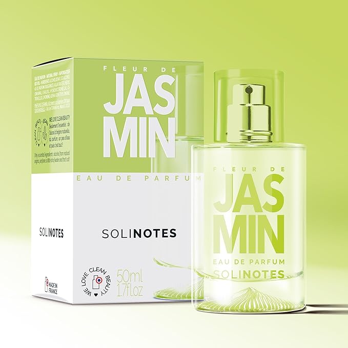 SOLINOTES Jasmine Flower Perfume for Women - Eau De Parfum | Delicate Floral and Soothing Scent - Made in France - Vegan - 1.7 fl.oz