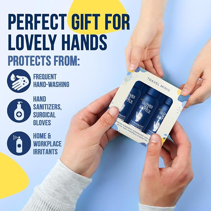 Gloves In A Bottle – Shielding Lotion for Dry Skin, Hand Lotion Travel Size, Protects & Restores Dry Cracked Skin (Travel Mini)