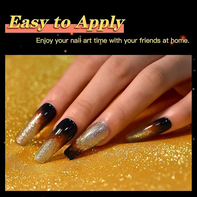 23 Pcs UV Gel Nail Polish Set- 2021 Autumn Winter Glitter Starter Kit Classic Yellow Blue Black White Red Green Shinning Soak Off DIY Gel Christmas Gifts Box