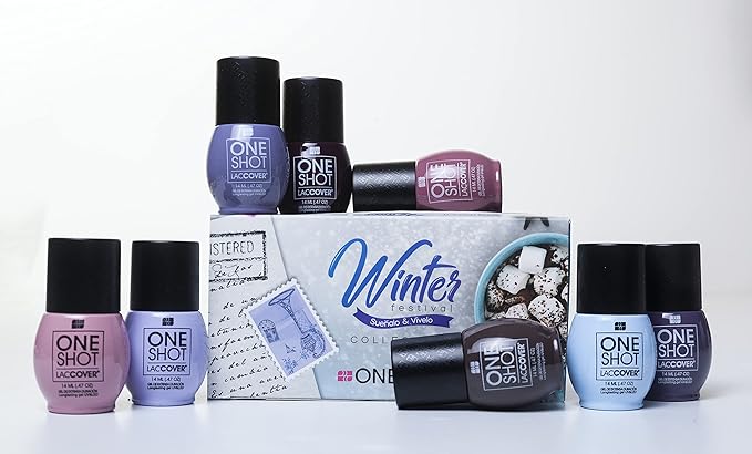 NAIL POLISH GEL SET WINTER COLLECTION, 8 COLORS, 1/2 Fl Oz each one, by NAIL FACTORY