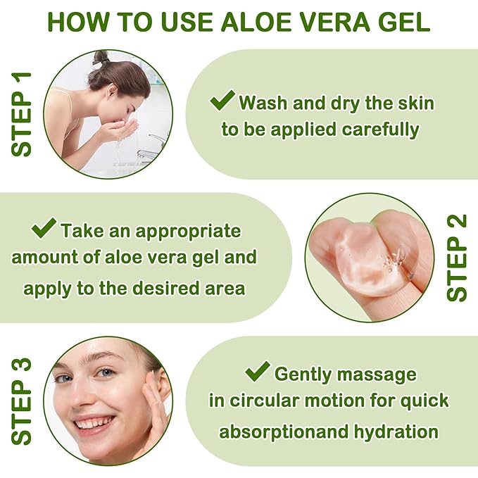 8PCS Organic Aloe Vera Gel for Face & Body,Moisturizing Non-sticky Pure Aloe Gel After Sun Aloe Lotion Skin Care,Fast Absorbing Long Lasting Refreshing Hydrating Face Moisturizer for All Skin Types C