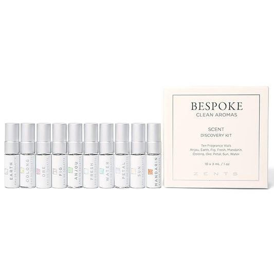 Zents Fragrance Sampler Gift Set, 10 Mini Eau de Perfume for Scent Discovery, For Women and Men, 1.5ml each