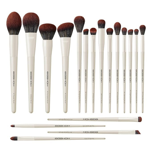 EIGSHOW Makeup Brushes, 18Pcs Professional Make Up Brush Set with Lables, For Foundation, Blush, Contour, Eyeshadow, Eyeliner, Cruelty-Free Vegan (MUA PRO)