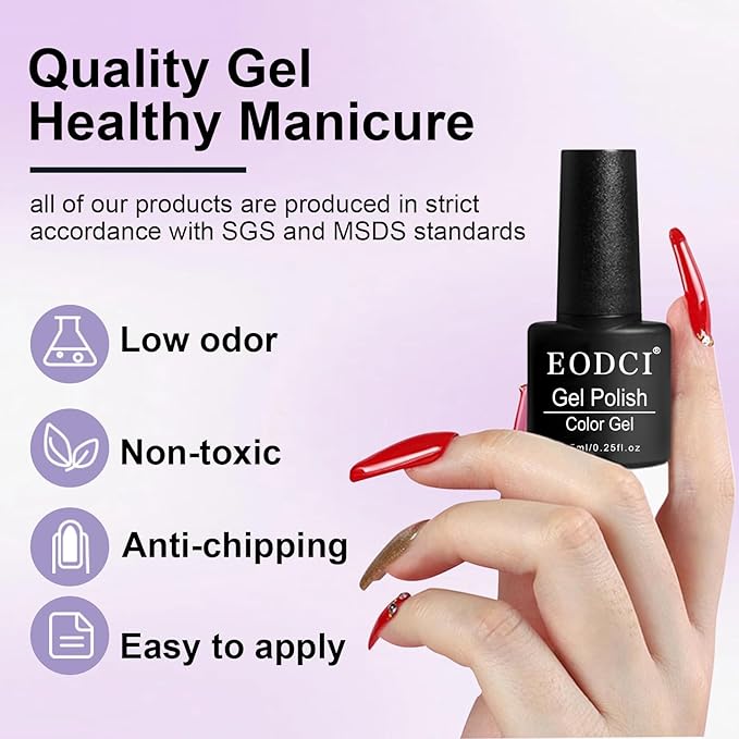 103 Colors Gel Nail Polish Set, Multi-Colored Gel Polish With 5 Pcs Base Coat Glossy Matte and Glossy Top Coat Nail Set