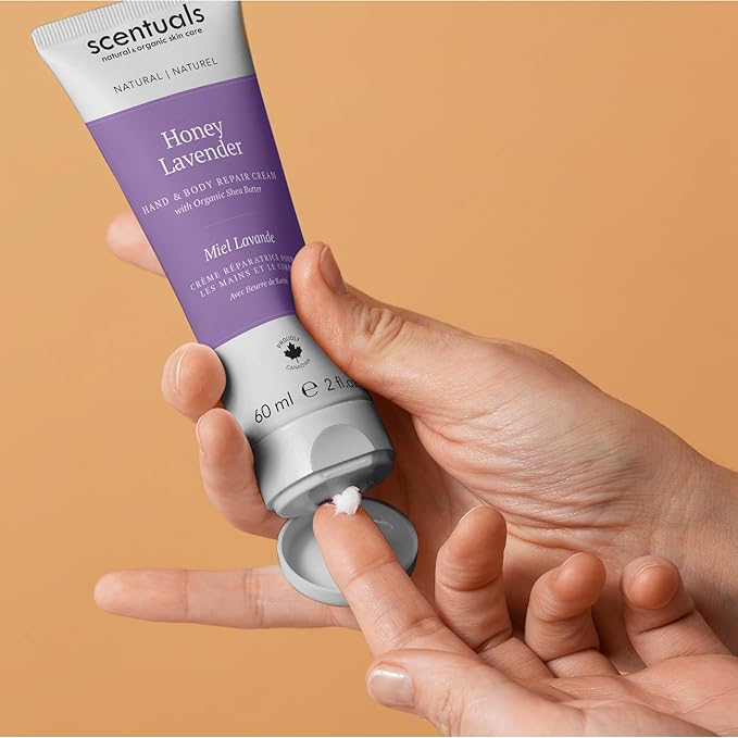 Hand Cream Set of 3, with Shea Butter, Cocoa Butter, Argan & Almond oil, Moisturizing Dry Hands, (Lemon Verbena, Honey Lavender, Vanilla Sandalwood) 60 ml (2 fl.oz. x 3)