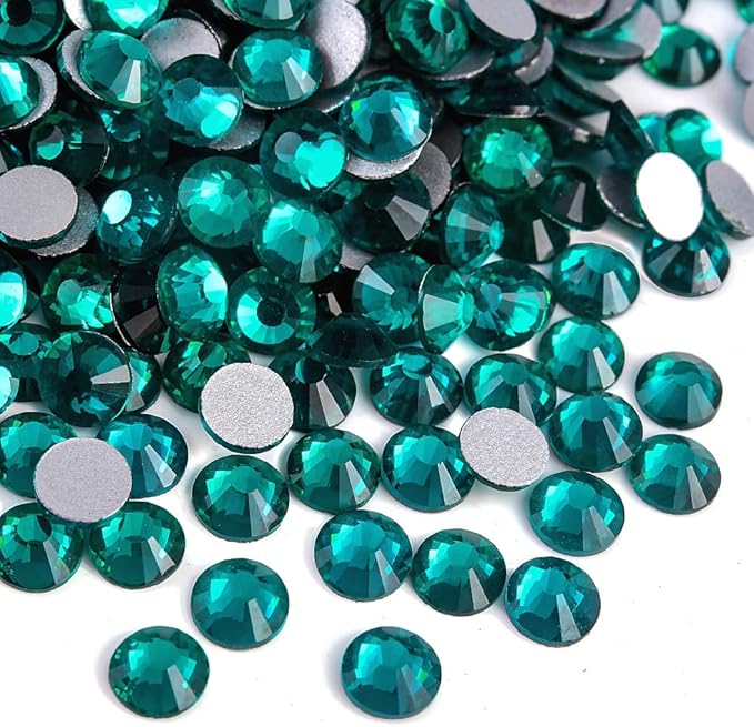 Blinginbox Flatback Rhinestones Bulk,14400pcs Crystal Round Loose Gemstones Glass Rhinestones for Crafts Makeup Nail Art Clothes Shoes DIY Decorations(SS20,4.6-4.8mm,Blue ziron)