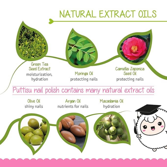 3-Color Nail Art kit non-toxic water-based peel-off kids nail polish gift set (Macaron)