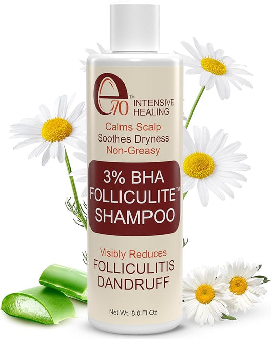 3% BHA Folliculite Shampoo - Clarifying Shampoo with Salicylic Acid, Tea Tree Oil & Chamomile Extracts - Ideal for Flaky, Irritated & Dry Itchy Scalp, 8 fl. oz