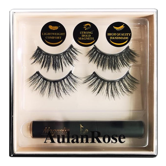 Magnetic Eyelashes - Long Magnetic Lashes with Eyeliner, 60 Wears Reusable Full Volume Faux Mink Lashes, Dramatic, Round,Cruelty-Free & Vegan,