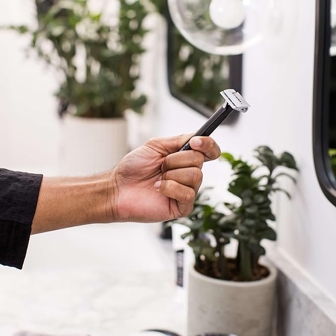 OneBlade ELEMENT Single-Blade Safety Razor, Classic Manual Shaving Razor, Black Aluminum