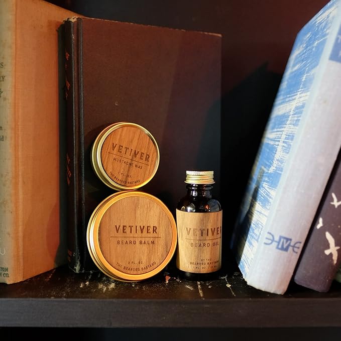 TBB Vetiver Beard Balm for Men | Tame & Style Your Beard | Beard Conditioner with Shea Butter, Jojoba Oil, Argan Oil (2 Oz.)