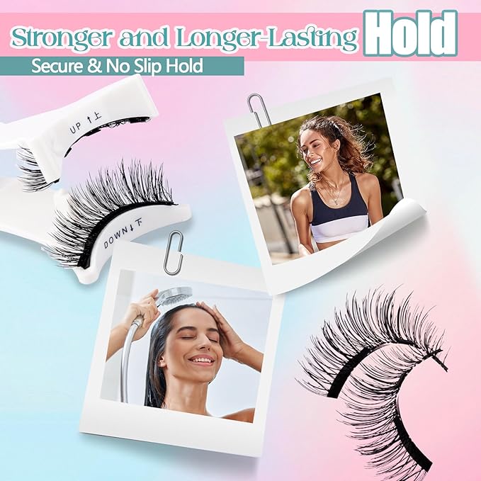 GEMERRY Magnetic Eyelashes with Applicator No Glue Needed Soft Fluffy Look Magnetic Lashes Easy to Wear and Remove