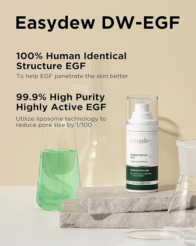 EASYDEW Barrier Repair Mist - Advanced Protective, Moisturizing and Revitalizing Face Spray for Enhanced Skin Barrier Health with EGF Peptide, Hyaluronic Acid, Collagen, 2.02 fl.oz.