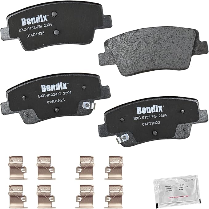 Bendix Priority1 CFC2394 Ceramic Rear Brake Pads for Genesis G80 2024-2021, GV70 2023-2022