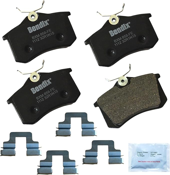 Bendix Priority1 CFM1112 Rear Brake Pads for A1,A3,Quattro,A4,A6,A8 Allroad S3,S4,S6,S8,TT,Peugeot 207,208,GT,307,405,Renault Clio,Euro Fluence,Seat Arona,Cordoba,Exeo,Ibiza,Beetle,Corrado,Derby,Golf