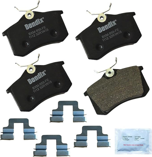 Bendix Priority1 CFM1112 Rear Brake Pads for A1,A3,Quattro,A4,A6,A8 Allroad S3,S4,S6,S8,TT,Peugeot 207,208,GT,307,405,Renault Clio,Euro Fluence,Seat Arona,Cordoba,Exeo,Ibiza,Beetle,Corrado,Derby,Golf