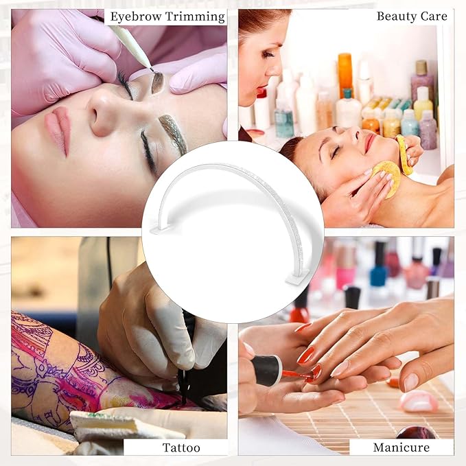 Half Moon Light Nail Lamp for Desk, Lash Light Led Nail Tech Lamp with Adjustable Brightness, Desk Lamp for Lash Eyelash Extension, Tattoo, Skincare, Eyebrows