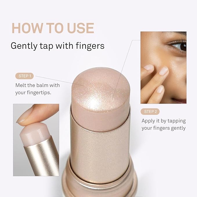 hince True Dimension Radiance Balm 10g - Shimmer Glow Face Highlighter Stick, Cream Blush Stick, Glass Skin, Korean Beauty, Valentines Day Gift for Women (LIGHT, LT001)