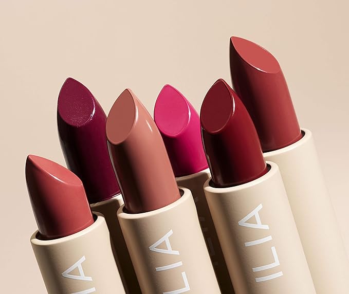 ILIA - Color Block Lipstick | Non-Toxic, Vegan, Cruelty-Free, Hydrating + Long Lasting, No Budge Color with Full Coverage (Knockout (Bold Magenta With Cool Undertones), 0.14 oz | 4 g)