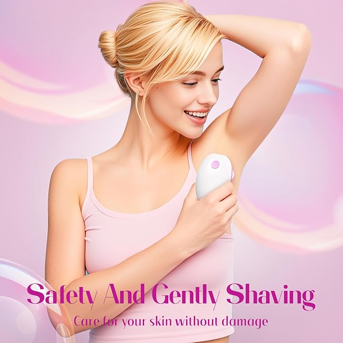 Electric Razors for Women, Wet/Dry Rechargeable Rotary Shaver for Legs, Cordless Electric Razor Hair Remover Anti-Slip Lady Trimmer for Women's Leg, Hand, Bikini and Face Sensitive Skin（Pink）