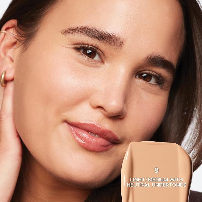 Saie Slip Tint Radiant Cream Concealer & All-Over Face Makeup - Concealer for Dark Circles, Redness & Blemishes - Lightweight Makeup Made with Hydrating Hyaluronic Acid - Shade 9 (0.17 oz)