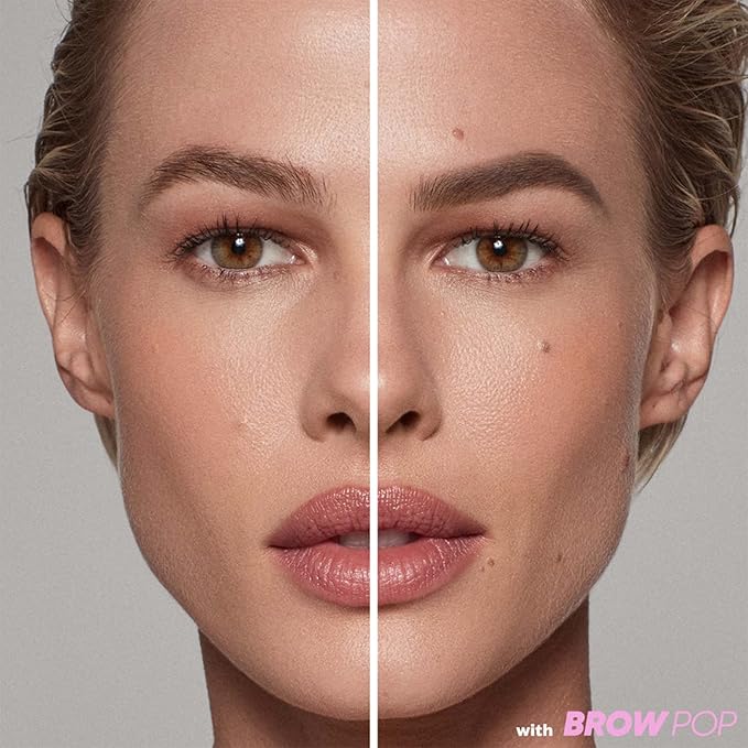 Kosas Brow Pop - Longwear Eyebrow Makeup, Dual-Sided Defining Pencil with Castor Oil for Soft, Natural Look of Real Hair - Taupe