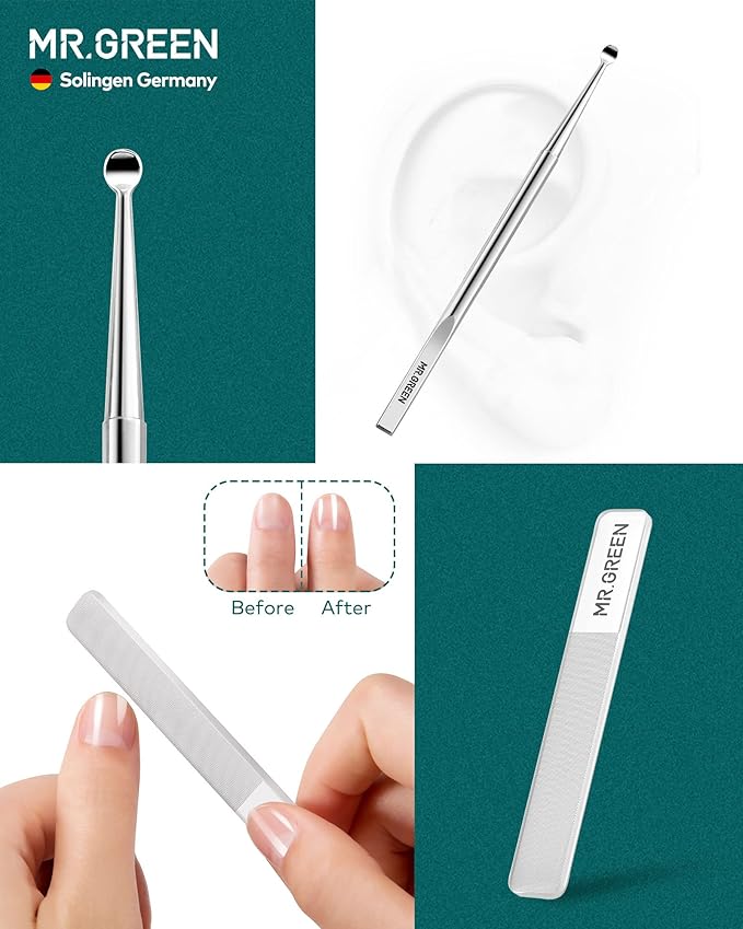 Manicure Set 8 in 1,Professional Pedicure kit,Stainless Steel Manicure Kit,Portable Travel Grooming Kit Nail Care Tools,Nail Clippers Pedicure Tools with Leather Travel Case (brown)