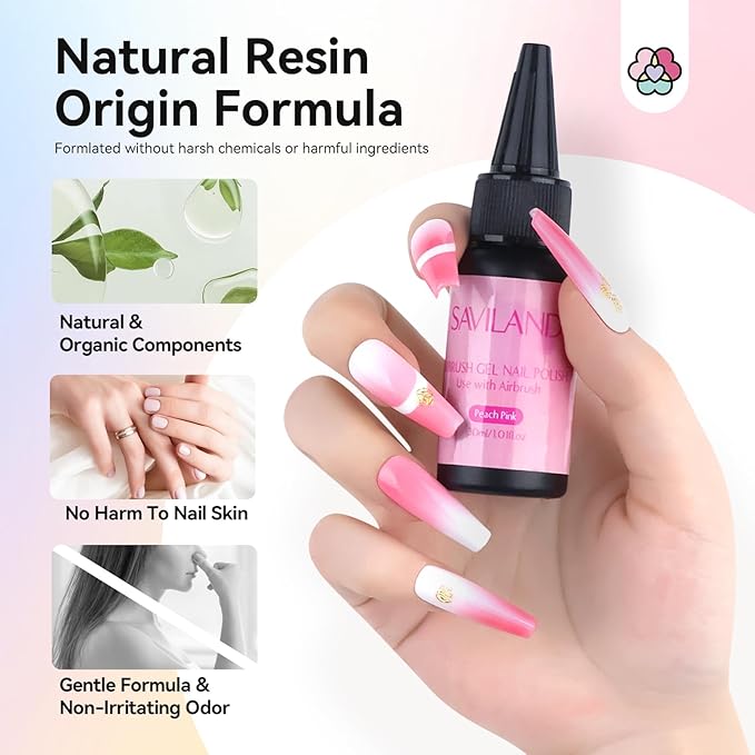 SAVILAND Airbrush Gel Nail Polish Big Set