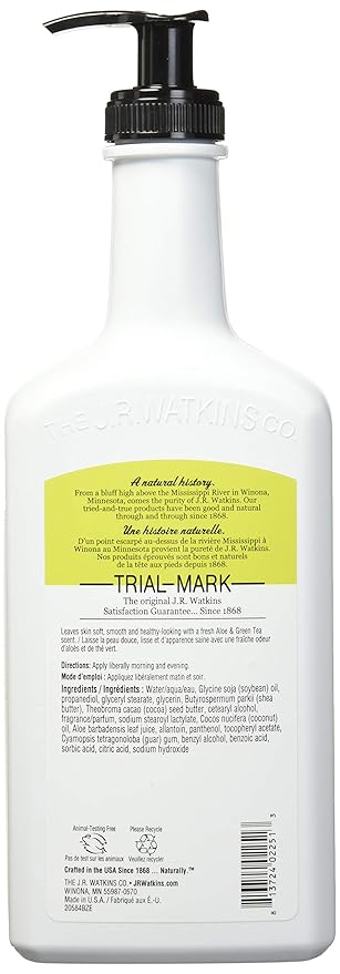 Atkins Jr Watkins Aloe and Green Tea Daily Moisturizing Lotion, 18 Ounce