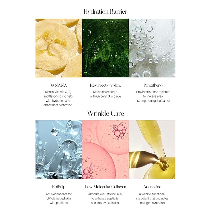 BANANA Conceal Cream, All-in-one 48 HR Hydration Day Eye Cream with Color Correcting with Panthenol, Vitamin C&E, Helps Reduce the Appearance of Fine Lines, Sheer Coverage, 0.52 oz