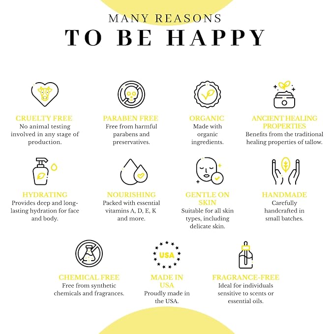 Vanman’s Tallow and Honey Balm - Grass-Fed/Finished Bison Tallow and Essential Oils, Raw Manuka Honey, Organic Royal Jelly, Beeswax, Cold Pressed Olive Oil - Tallow Skin Care for Dry Skin - 2 oz