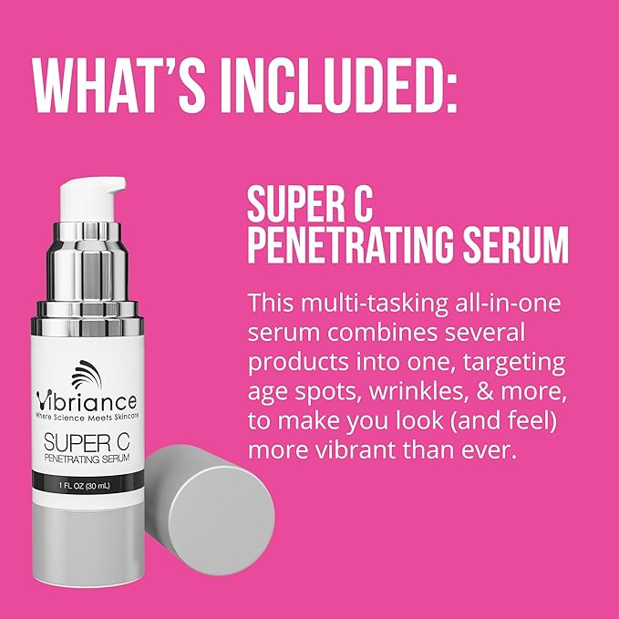 Vibriance Dynamic Duo Skincare Bundle | Super C Vitamin Serum, Retinol Skin Care Set - Age-Defying Night and Day Retinol and Vitamin C Serum for Face Routine Skincare Kit