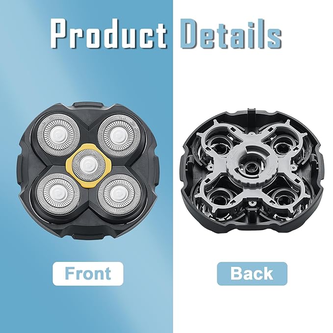 Shaver Replacement Blades Compatible with MicroTouch Titanium Head. 2Pcs