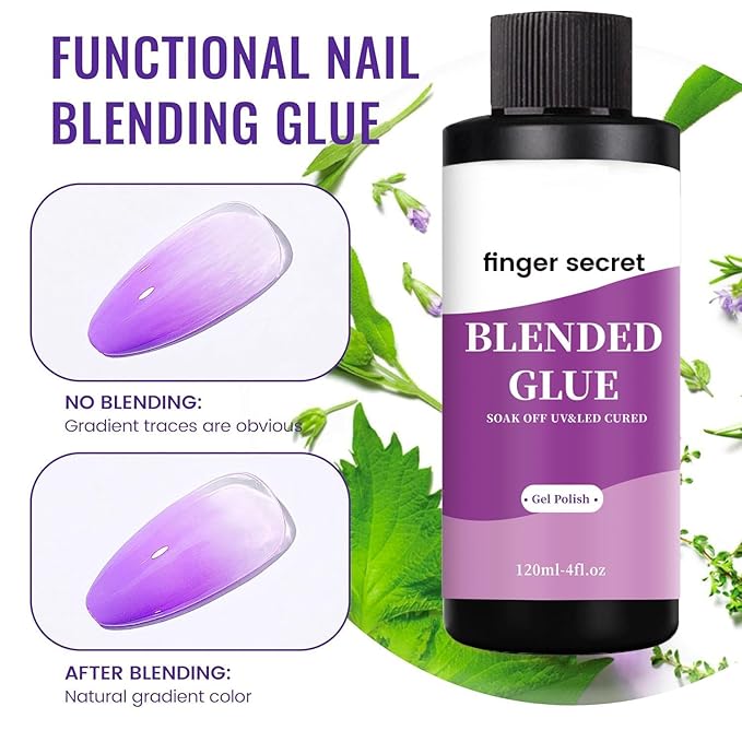 Blending Glue,Nail Polish Thinner Glue for Blending,120ml/4floz for Nail Designer DIY or Manicure Salon Home Use