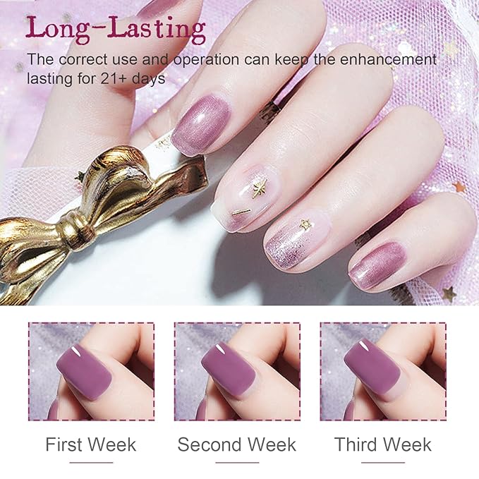 JODSONE Gel Nail Polish Starter Set Ribbon Glitter Summer Light Winter Dark Glossy 36-Piece Multi-color Gel Nail Polish Set