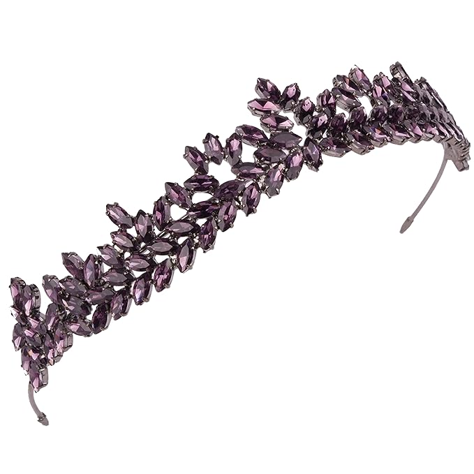 Women's Tiara, Crown for Henna Wedding Party | Glitter Hair Accessories for Bridal Birthday Pageant Prom Halloween Costume Christmas, Halloween Princess Crowns | Dream Design - Purple